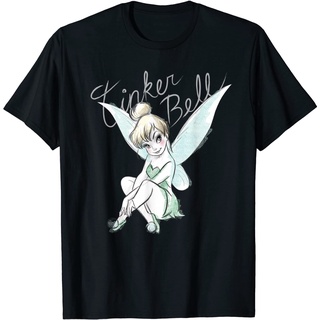 ราคาระเบิดDisney Tinker Bell Sitting T-Shirts - เสื้อยืดผู้ใหญ่ - เสื้อยืดผู้ชาย - เสื้อยืดผู้หญิง - เสื้อยืดผู้ชาย - เส