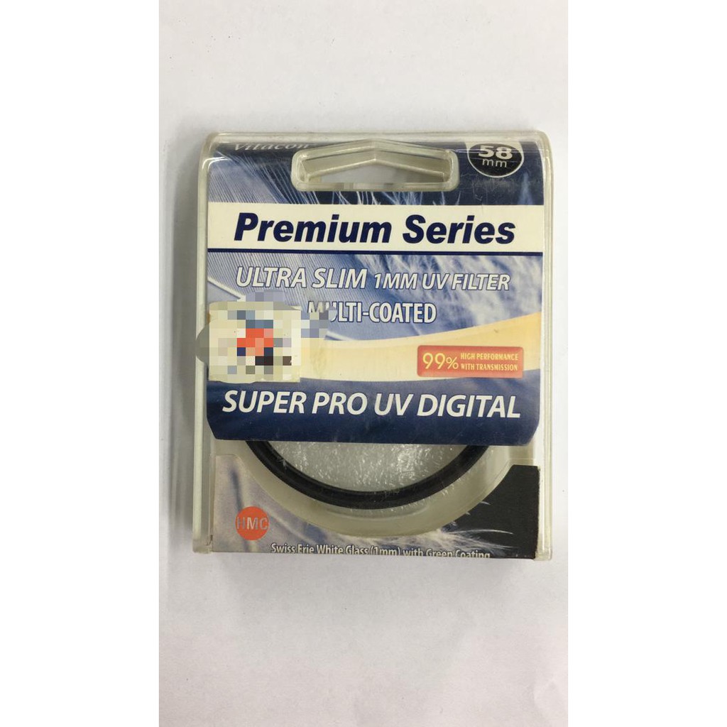 Vitacon ultra slim 1mm uv filter 58mm, 77mm