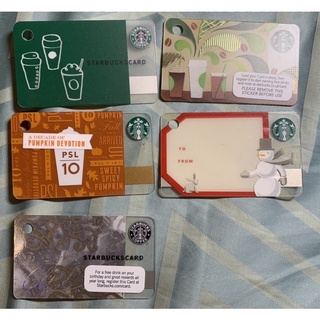 Starbucks mini cards หายาก เพื่อการสะสม ทุกใบใหม่ ไม่ขูดพิน