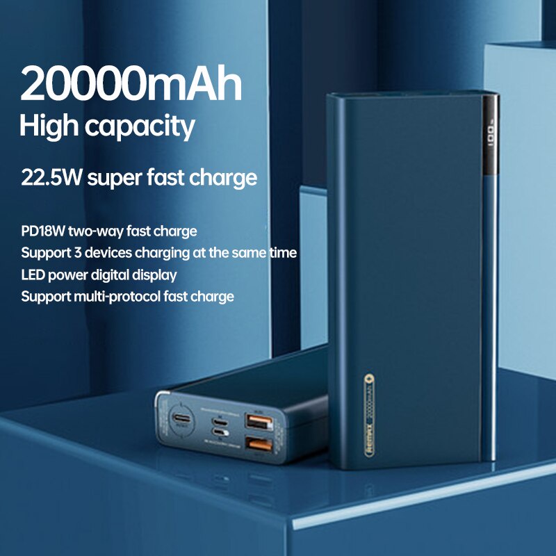REMAX รุ่น RPP-108 ความจุ 20000mAh กระแสไฟสูงสุด5A แบตเตอรี่สำรอง แท้ ...