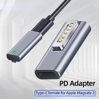 อะแดปเตอร์แม่เหล็ก เข้าได้กับ Mag 1 2 Mbook Pro Air Type C Female Max 60W Quick Charge PD Charger Plug