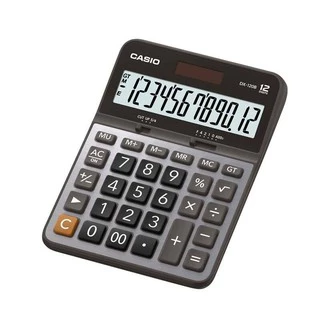 DX-120B สีเงิน (หน้ากากโลหะ) เครื่องคิดเลข Casio 12 หลัก ของแท้ ของใหม่ ประกันศูนย์