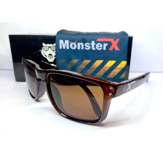 แว่นกันแดด MonsterX กรอบน้ำตาล เลนส์สีน้ำตาล X2