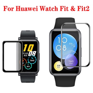 สําหรับ Huawei Watch Fit2 ป้องกันหน้าจอ 3D โค้งเต็มรูปแบบ นิ่ม ฟิล์มป้องกัน สําหรับ Huawei Watch Fit / Fit mini Smartwatch ฟิล์ม