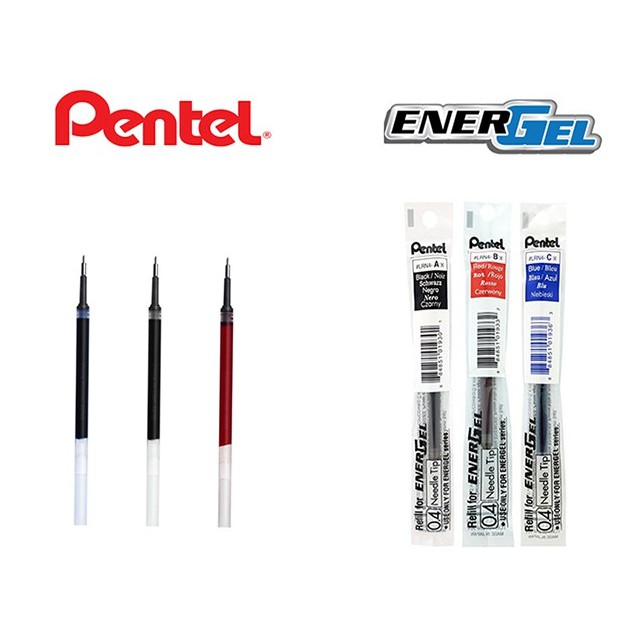 (เฉดสีชุดที่ 1) ไส้ปากกา Pentel ขนาด 0.4 0.5 0.7 1.0 มม. และแบบกันน้ำ 0.7 มม หมึกเจล สำหรับเปลี่ยนด้ามปากกาEnergel