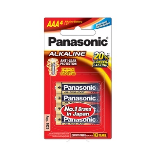 ✨ขายดี✨ ถ่านอัลคาไลน์ AAA PANASONIC รุ่น LRO3T/4B (แพ็ค 4 ก้อน) 🚚พิเศษ!!✅