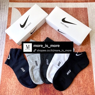 NIKE⚡️set 5คู่1กล่อง⚡️ ถุงเท้าแบรนด์ถุงเท้าข้อสั้น ถุงเท้ากีฬา ถุงเท้างานCotton ถุงเท้าแฟชั่น พร้อมส่ง