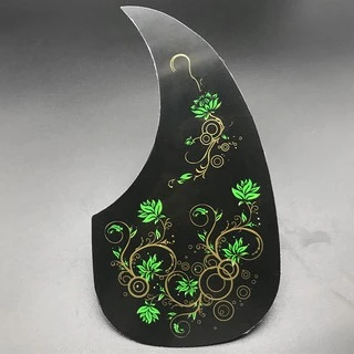 Acoustic Guitar Pickguard Bird Style Self-กาวCelluloid Pick Guard Phoenix Hummingbird สําหรับ 40" 41 "กีต้าร์พื้นบ้านสีทองสีเงิน