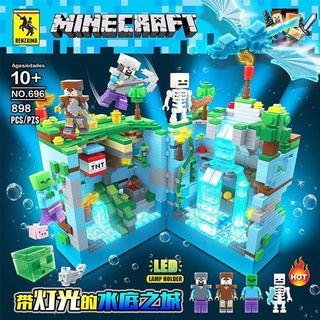 🔥พร้อมส่ง🔥เลโก้ Lego มายคราฟ MineCraft ชุด Blue Dragon Renzaima-686 898 ชิ้น เกรดพรีเมี่ยม ต่อไฟ LED ได้ สวยสุดๆเลยครับ❤