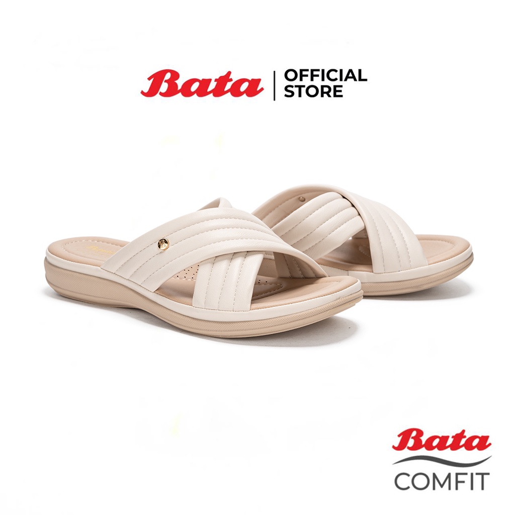 Bata Comfit บาจา คอมฟิต รองเท้าแตะเพื่อสุขภาพ รองรับน้ำหนักเท้าได้ดี สูง 1 นิ้ว สำหรับผู้หญิง รุ่น Talon สีครีม 6611634 - รูปที่ 5