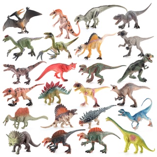 ฟิกเกอร์ไดโนเสาร์ T-rex Stegosaurus ขนาดเล็ก 25 สไตล์ ของขวัญฮาโลวีน สําหรับเด็กวัยหัดเดิน ตกแต่งเค้กวันเกิด