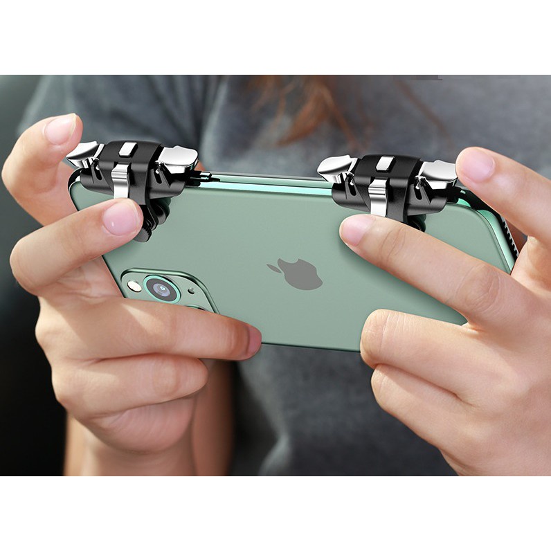 จอยเกมส์ C10 สีดำ (กดได้ 3 ตำแหน่ง) 1คู่ จอย PUBG จอยเกม จอยเกมส์ จอยเกมส์มือถือ จอยเกมส์ ฟีฟาย Joystick จอยสติ๊ก