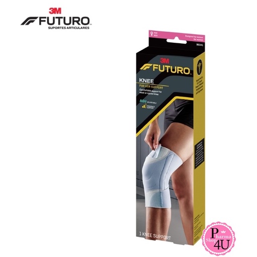 Futuro For Her Knee Support ฟูทูโร่ พยุงหัวเข่าผู้หญิง เสริมแกน เจลรองลูกสะบ้า ปรับกระชับได้ #9839