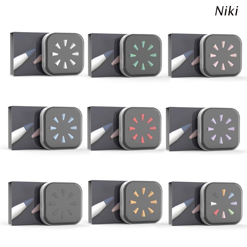 Niki 8 Packs Touchscreen Pen Nib Case For Apple Pencil 2nd Generation Silicone Pencil Tip Cover For Pencil 1St Pen Cap Protector
