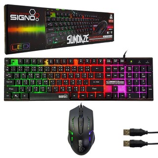 ชุดเมาส์+คีย์บอร์ด SIGNO Pro-Series KB-712+GM-112 SUNDAZE Illuminated Keyboard &amp; Mouse Combo