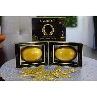 Agarwood-AkarharuSoapสบู่ทองคำขนาด80กรัม