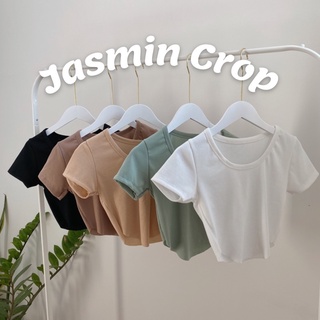 SummerForever🍍 - Jasmin Crop เสื้อครอปแขนสั้น สี earth tone