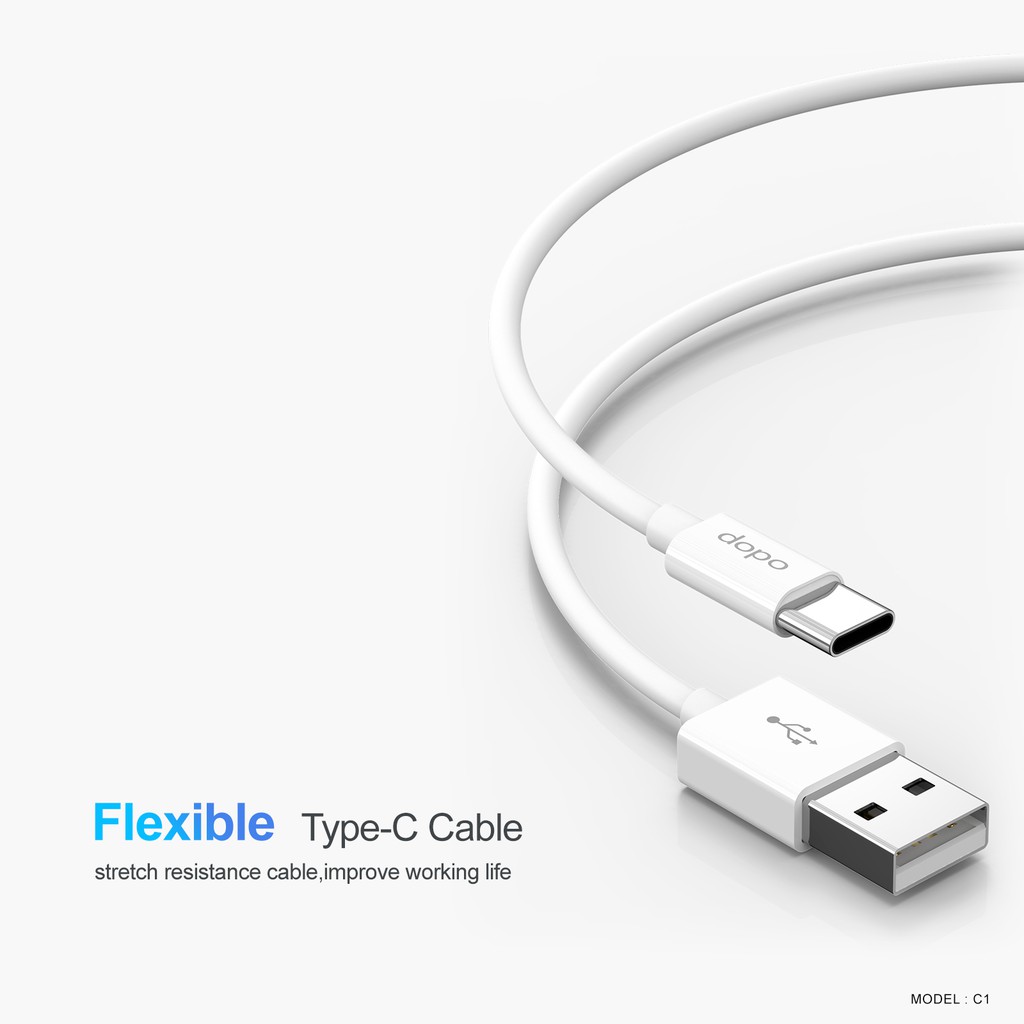 dopo Data Line USB Type-C รุ่น C1 รับประกัน 6 เดือน (สายชาร์จ อุปกรณ์ชาร์จ)