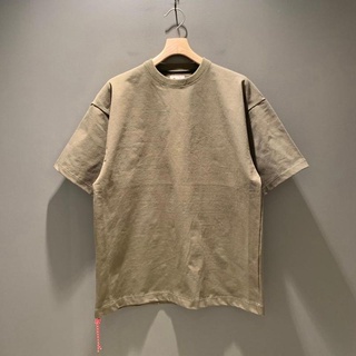 Beams JAPAN เสื้อยืดผ้าฝ้ายสีพื้นสีเขียวสีแดงสีน้ําเงินสีแดง