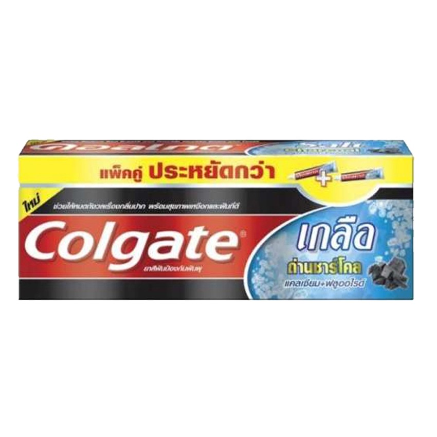 คลอเกต ยาสีฟัน เกลือ ถ่าน ชาร์โคล150 กรัม x 2 (แพ็คคู่) COLGATE CHARCOAL SALT TOOTH PASTE 150 G X 2 (TWIN PACK)