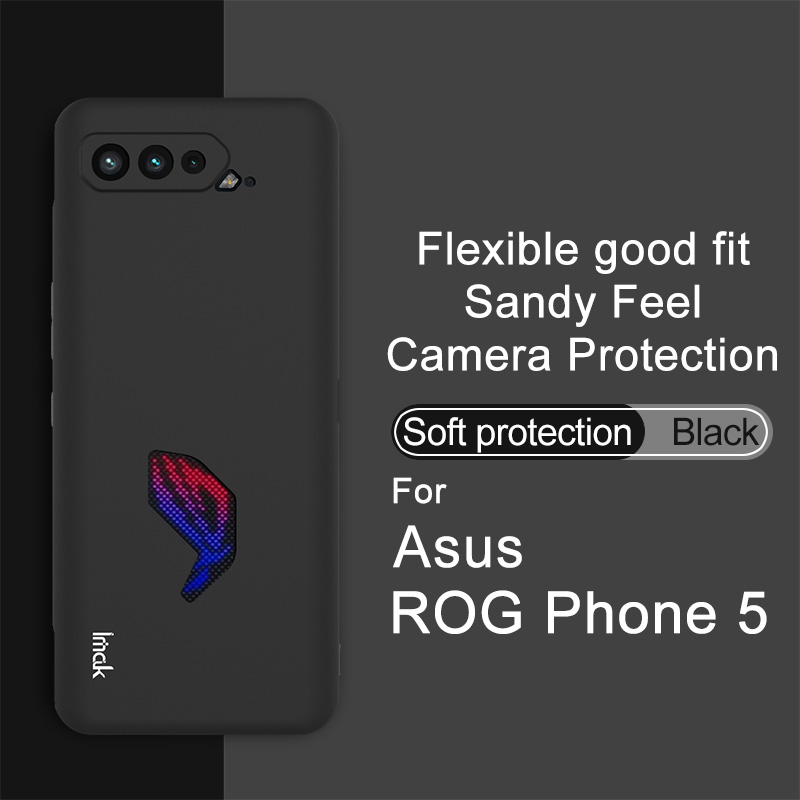 ของแท้ Imak เคสโทรศัพท์มือถือ ซิลิโคนนิ่ม TPU ผิวด้าน บางมาก พร้อมสายคล้อง สําหรับ Asus ROG Phone 5 ZS673KS ROG Phone5 I005DA I005DB