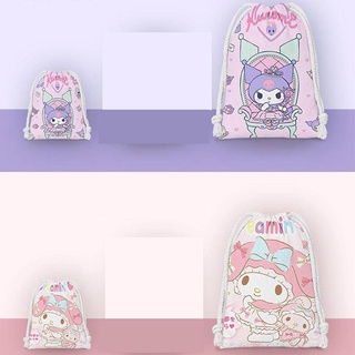 SANRIO ถุงหูรูด ผ้าฝ้าย ขนาดเล็ก กันฝุ่น ลาย mymelody Kuromi Cinnamoroll เหมาะกับของขวัญคริสต์มาส งานแต่งงาน DIY