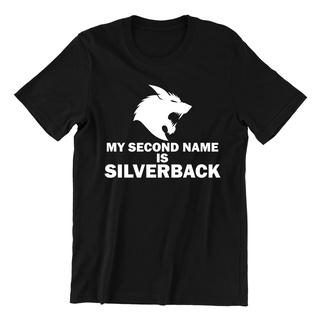 เสื้อยืดโอเวอร์ไซส์เสื้อยืดแขนสั้นลําลอง ผ้าฝ้าย พิมพ์ลาย my middle name Iilverback Werewolf สวมใส่สบายS-4XL