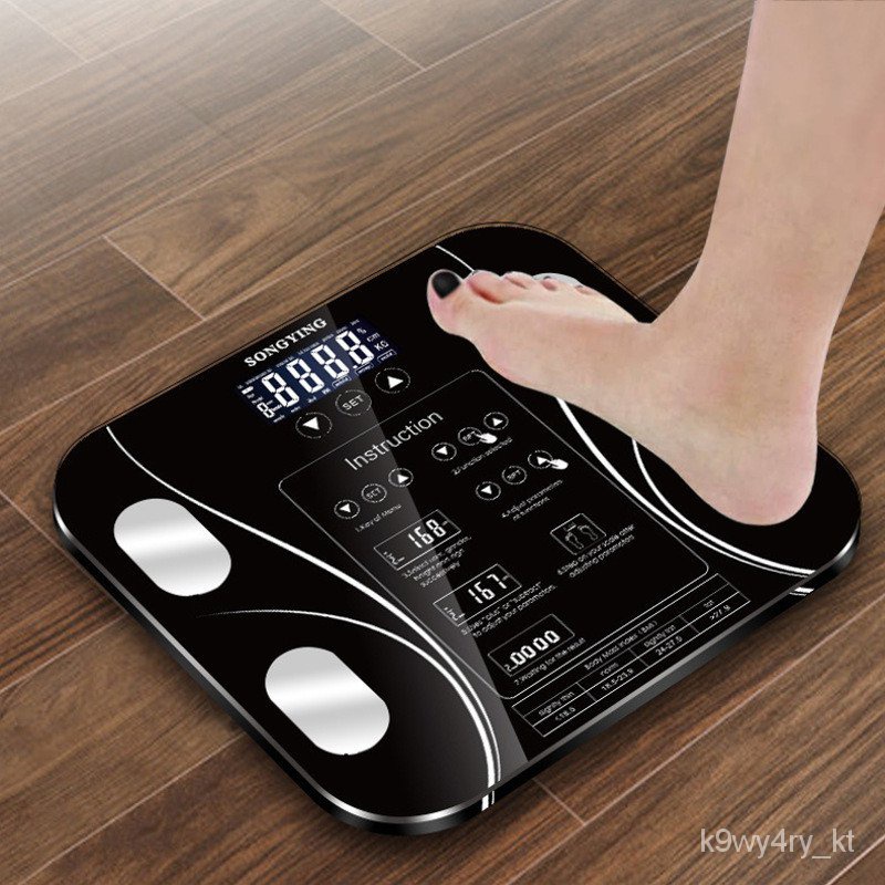 เครื่องชั่งน้ำหนัก，Bathroom Human Body Fat BMI Scale LCD Digital Weight Mi Scales Floor display Body Index Electronic Sm