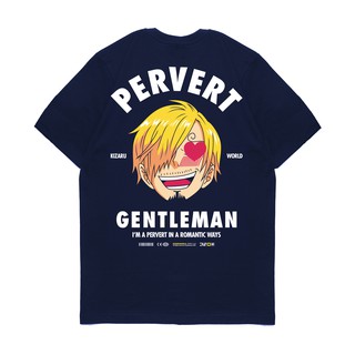 เสื้อยืดโอเวอร์ไซส์เสื้อยืดลายการ์ตูน Kizaru One Piece SANJI PERVERT สําหรับผู้ชายS-3XL