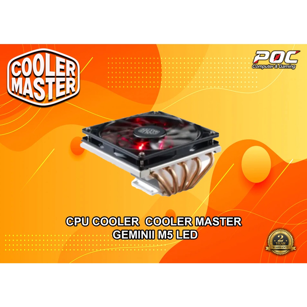 CPU COOLER (พัดลมซีพียู) COOLER MASTER GEMINII M5 LED