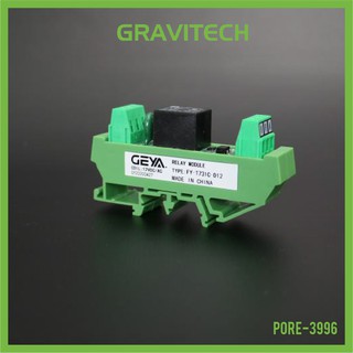 [Gravitechthai]GEYA DIN Rail 1-CH 12VDC/AC Relay with Surge and Over Voltage Protection FY-T731C-D12