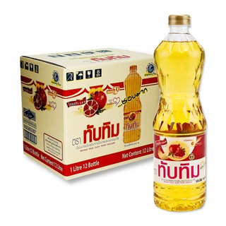 ทับทิม น้ำมันปาล์ม 1 ลิตร x 12 ขวด ยกลัง