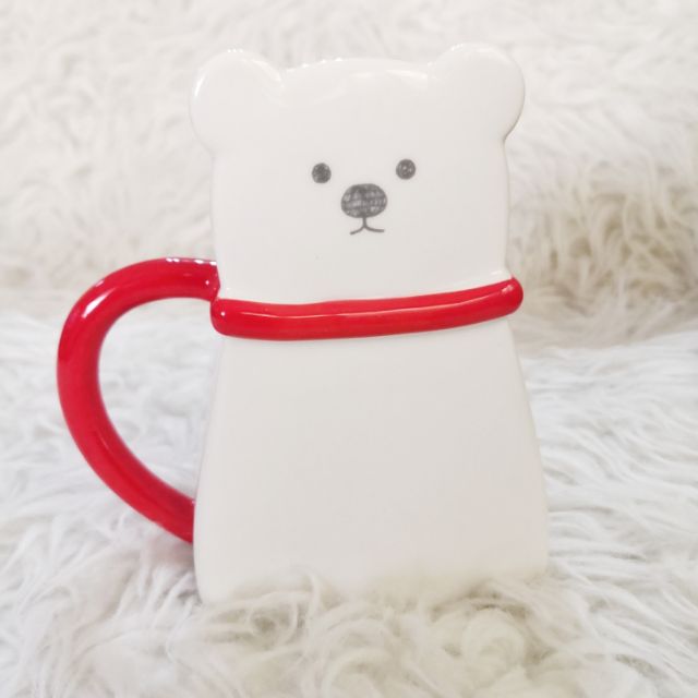 แก้วเซรามิคลายหมีขาว 2019 Starbucks Thailand X'Mas
Polar Bear Shape