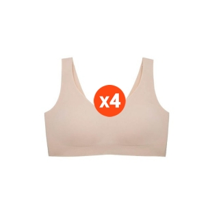 โปรโมชั่น : SABINA BRALESS เสื้อชั้นใน Seamless Set 4 ชิ้น ไม่มีโครง รุ่น Soft Collection รหัส SBXK108CL สีเนื้ออ่อน