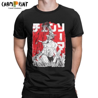 เสื้อยืดคอกลม แขนสั้น ผ้าฝ้าย 100% พิมพ์ลายอนิเมะ Chainsaw Man Warrior สไตล์ญี่ปุ่น คลาสสิก สําหรับผู้ชายS-5XL