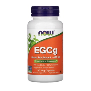 NOW Foods, EGCg สารสกัดชาเขียว ขนาด 400 มก. บรรจุแคปซูลผัก 90 แคปซูล