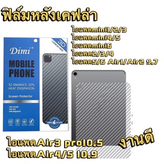 ฟิล์มกันรอยหลัง สีใสลายแคฟล่า สำหรับรุ่นไอแพท mini1/2/3 mini4 mini5 Air1 Air2 gen7 gen8 gen9 10.2 pro 11 Air4 Air5 10.9