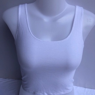 เสื้อกล้าม ผ้าเรยอนสีขาว