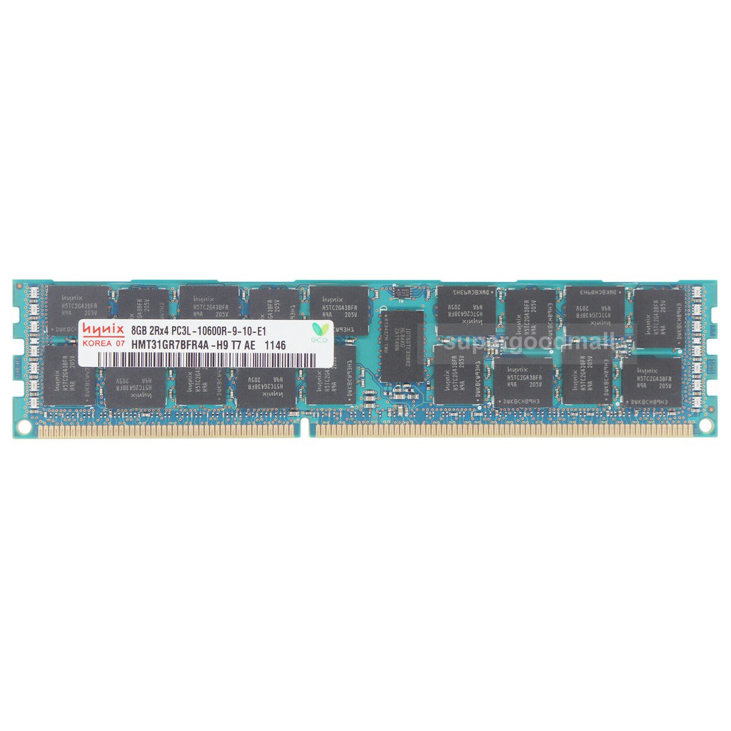 Hynix 8GB 2RX4 PC3L-10600R DDR3-1333MHz 1.35V 240PIN ECC Registered Server Memory RAM