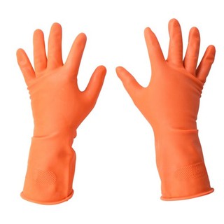 ถุงมือยาง Latex PARAGON หนา 22 mils ยาว 12 inch ส้ม Personal Protective Equipment