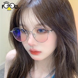 Suzy สไตล์เดียวกัน แฟชั่นเกาหลี ไล่ระดับสีชมพู แว่นตาบลัชออน 'I'm sleepy' หวาน กรอบโลหะ บาง แว่นตาผู้หญิง