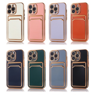 เคส สําหรับ Iphone 7 8 Plus X Xs Max Xr 11 12 13 Pro Max เคสโทรศัพท์มือถือ Tpu พร้อมช่องใส่บัตร สีแดง สีขาว เคสไอโฟน 13 pro max