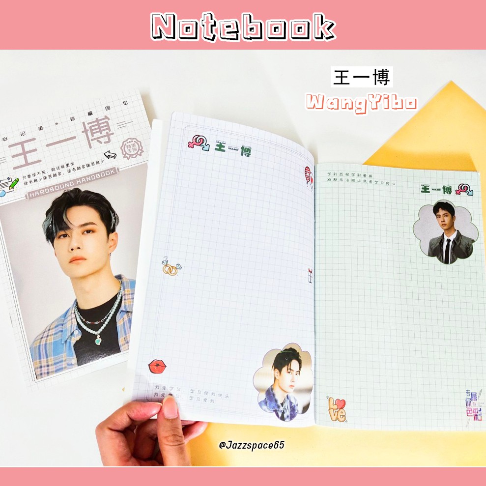 [พร้อมส่ง]สมุดโน๊ต หวังอี้ป๋อ เซียวจ้าน ด้านในเป็นกระดาษสีมีลายสุดน่ารัก Notebook