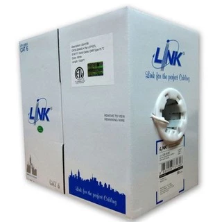 LINK (สายแลนในอาคาร) รุ่น US-9106LSZH CAT6 UTP (305m/Box หรือ 1000ฟุต) INDOOR 23 AWG (250 MHZ) (สีขาว) - ประกัน 30 ปี