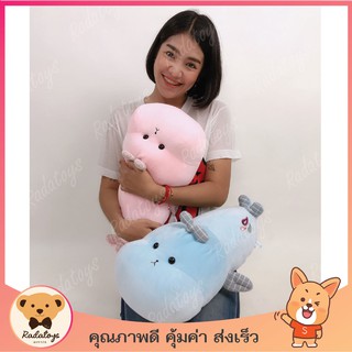 ตุ๊กตาปลาวาฬแก้มป่อง นุ่มนิ่ม 50 ซม. แก้มป่อง สีฟ้า น่ารัก นิ่มมาก