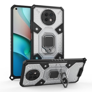 Finge Ring Holder Shockproof Casing Xiaomi Redmi Note 9T 5G Heat Dissipation Armor Case Hybrid  Hard PC Soft TPU Back Cover