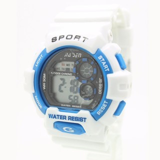 Sport Watch นาฬิกาผู้ชาย-ผู้หญิงและเด็ก สายยางขาว ระบบ Digital SW-G02