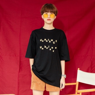 【ผ้าฝ้ายแท้】AMITY - OVERSIZE : เสื้อยืด Unbalance เสื้อโอเวอร์ไซส์ เสื้อยืดสีดำ เสื้อยืดตัวใหญ่