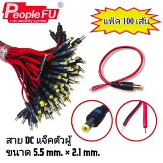 สาย DC 12V ยาว 30 ซม. สำหรับกล้องวงจรปิด (100 เส้น)