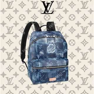 Louis Vuitton/ LV/ DISCOVERY กระเป๋าเป้สะพายหลัง สีฟ้า